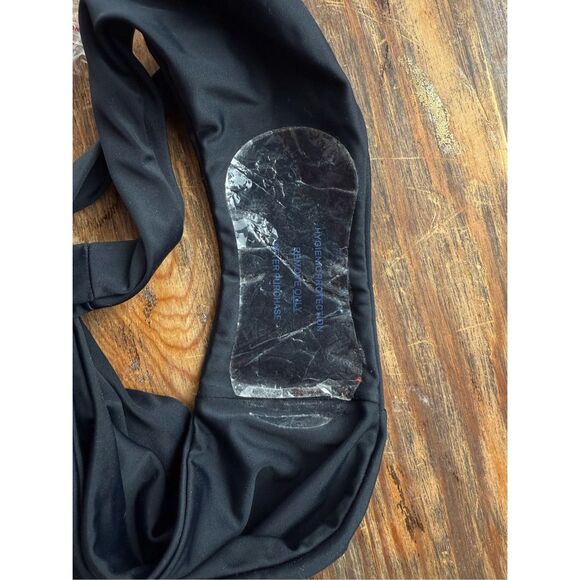 Zingiber Women's One Sided Halter Top & Bikini Bottom 2Pc Set Black Size 10 NWOT - Picture 5 of 7